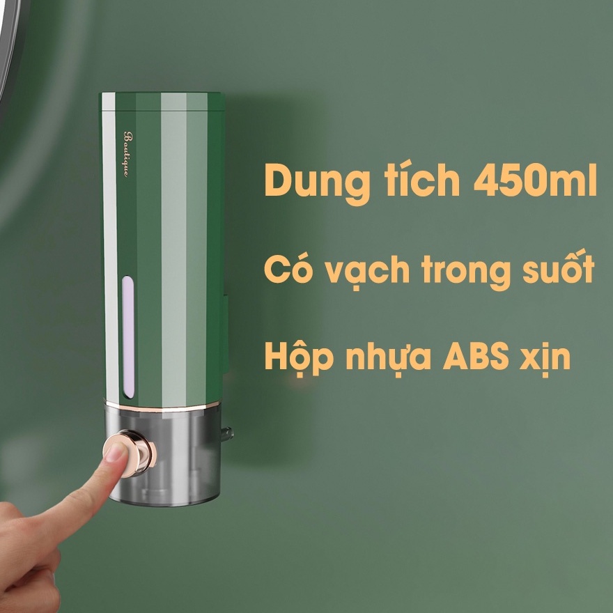 Hộp Đựng Nước Rửa Tay, Dầu Gội Đầu - Bình Đựng Sữa Tắm Đa Năng Gắn Tường Cho Phòng Tắm Nhà Vệ Sinh