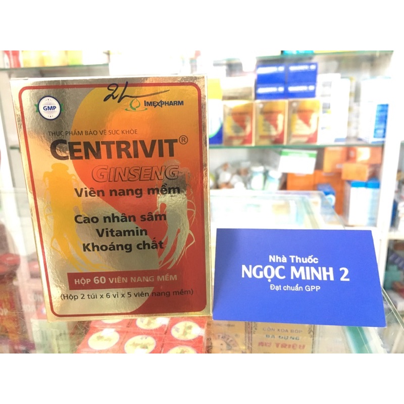 ✅ [Chính Hãng] Centrivit Ginseng viên nang mềm cao nhân sâm vitamin khoáng chất