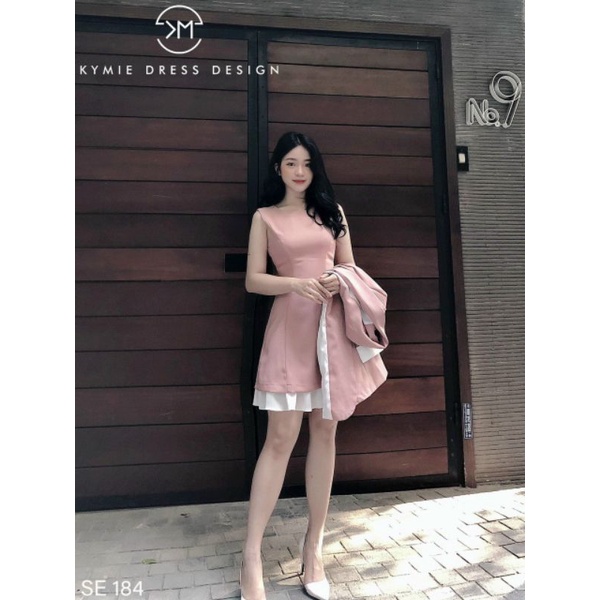 Set đầm áo vest dáng dài phối đầm suông phong cách công sở sang chảnh