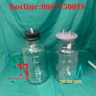 Bình thủy tinh đựng dịch cho máy hút dịch 2 bình yuwell 7a-23d, 7a-23b