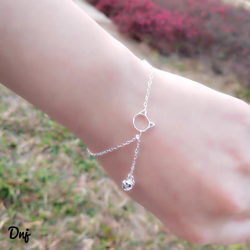 Set lắc tay và lắc chân mèo mix bi điệu đà tiểu thư