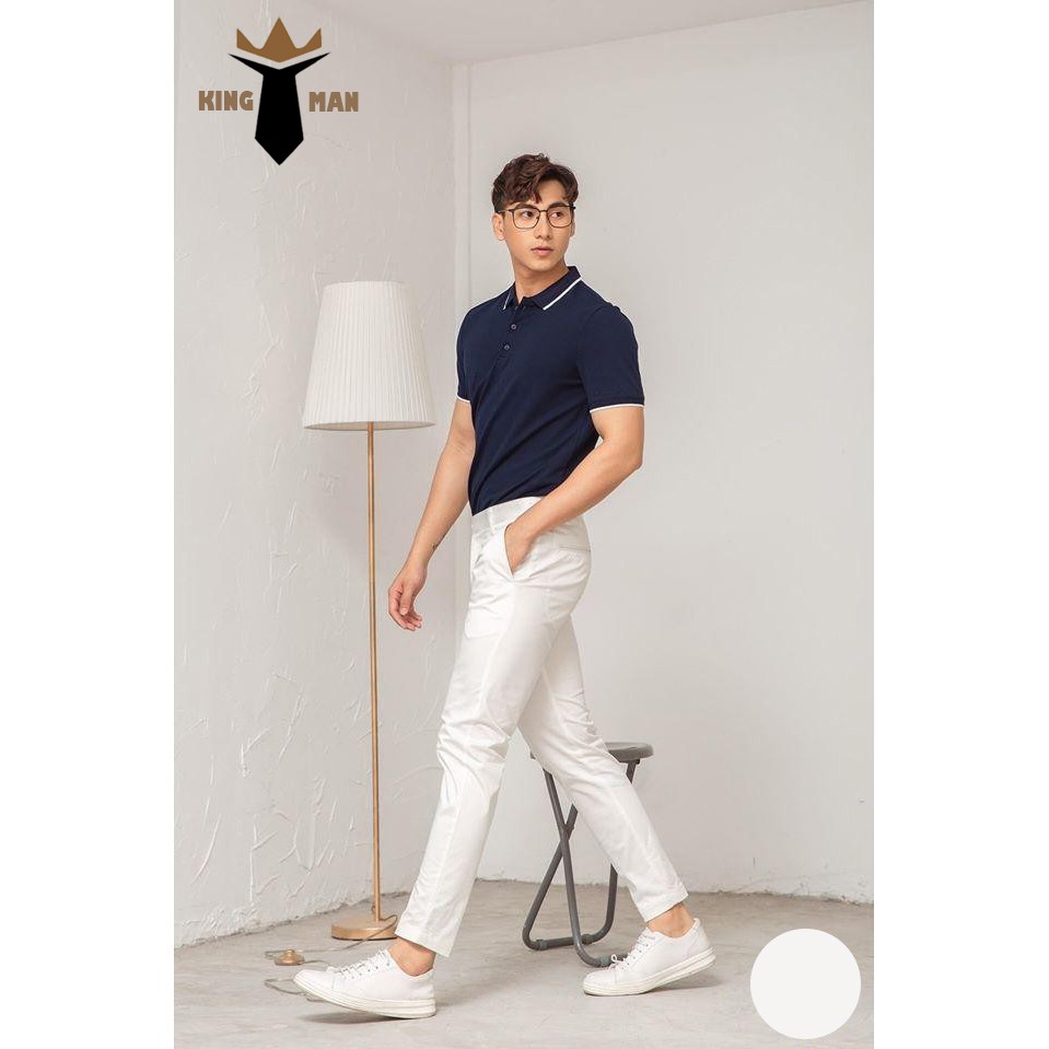 Áo Polo nam nữ, áo thun nam có cổ tay lỡ thời trang công sở Kingman | BigBuy360 - bigbuy360.vn