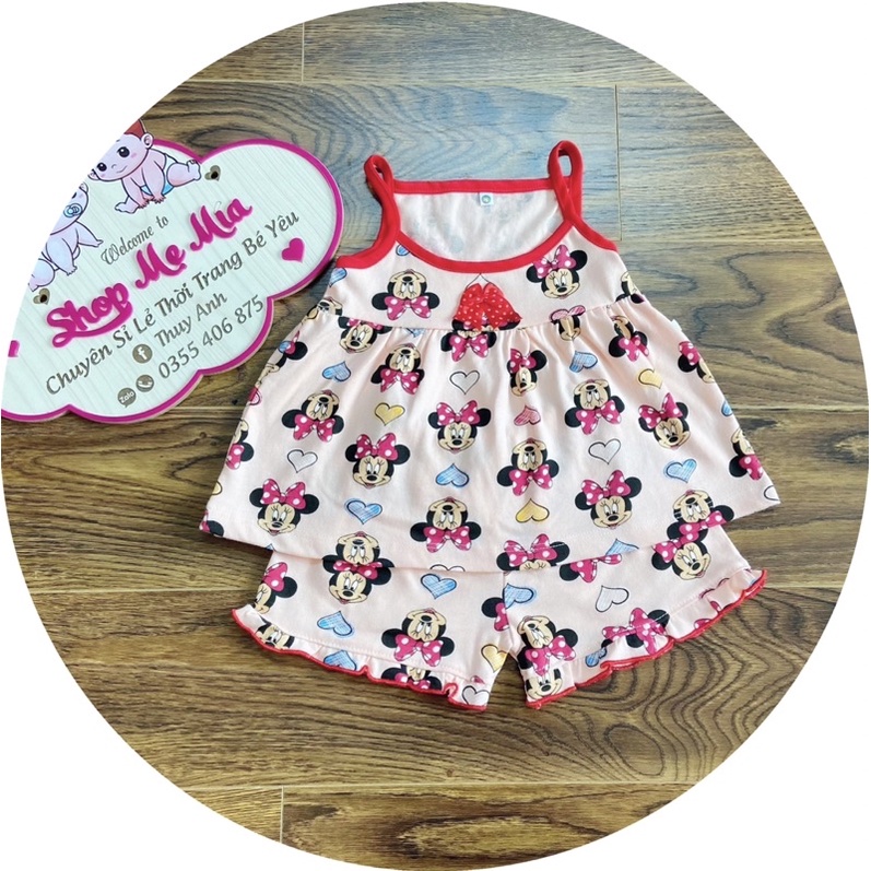 Bộ hai dây cho bé gái - Chất cotton mềm mát