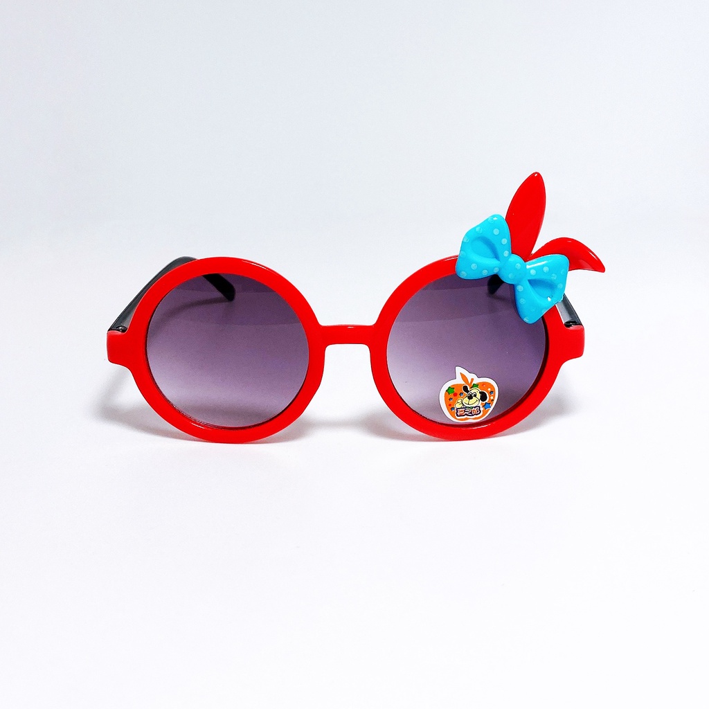Kính mát trẻ em Jun Secret gọng nhựa, tròng tròn đính nơ tai thỏ dễ thương dành cho bé gái từ 1 đến 5 tuổi JS200209