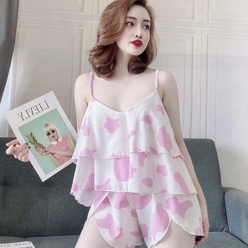 Đồ ngủ nữ hai dây,set hai dây thun lạnh bò sữa hot trend mỏng nhẹ,thoáng mát FREESIZE 55-68KG | BigBuy360 - bigbuy360.vn