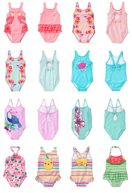 Set/bộ bơi bé gái xuất dư nhiều hiệu Gymboree + Janie & Jack + Crazy 8