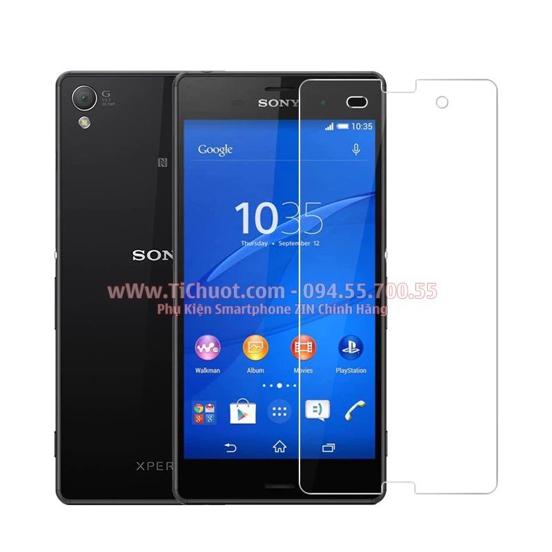 [Ảnh Thật] Kính CL SONY Z3 Cường Lực mài cạnh 2.5D 9H-0.26mm