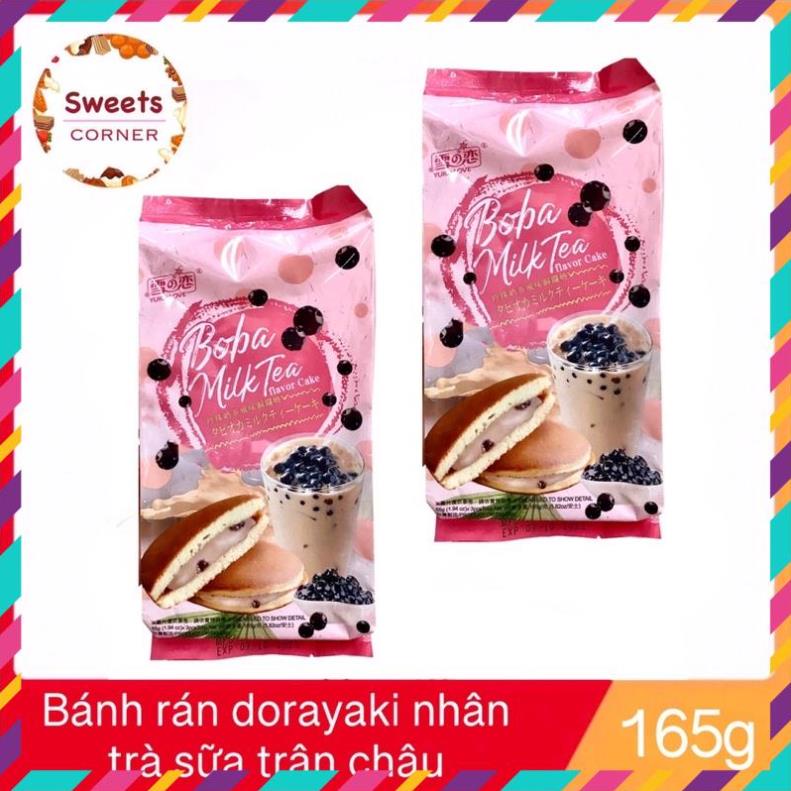 [ Đồ Ăn Vặt ] Bánh rán Dorayaki nhân trà sữa trân châu Đài Loan 165g