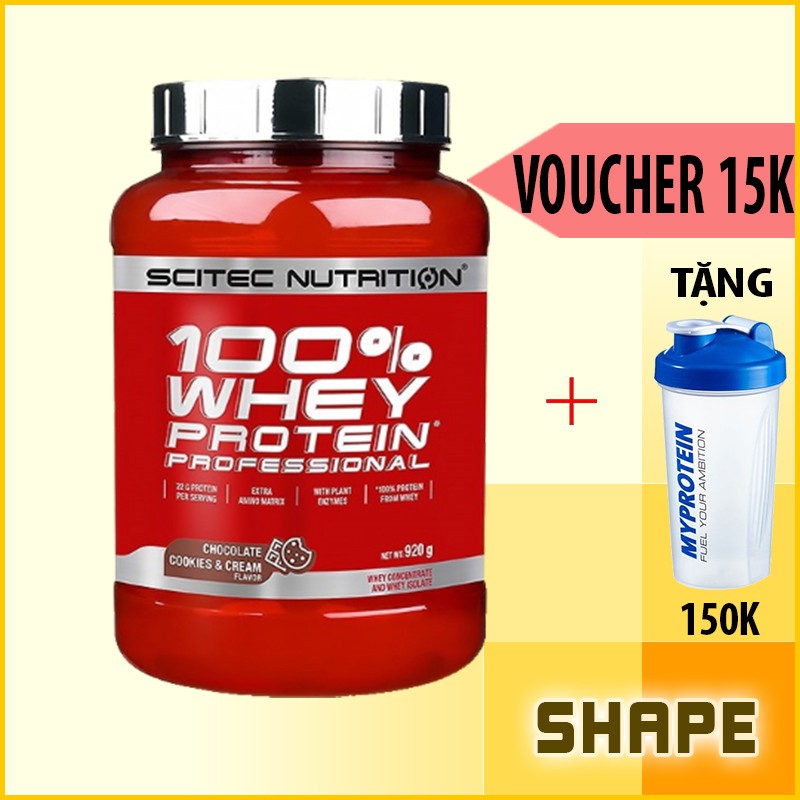 WHEY PROTEIN PROFESSIONAL | Scitec Sữa Tăng Cơ Cho Người Tập Gym [920g] - Chính Hãng Scitec Tại Shape Store