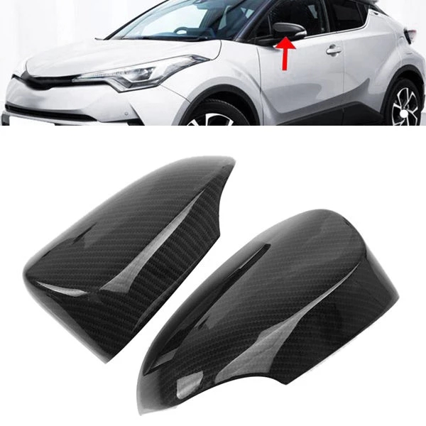 Đối với Toyota C-HR CHR 2017 2018 2019 2020 trang trí ABS Nhìn từ phía sau Kính chiếu hậu Gương chiếu hậu Khung trang trí 2 chiếc