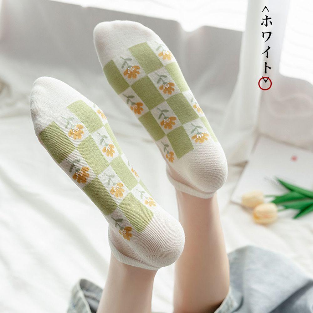 Đôi Vớ Thoáng Khí Phối Ren Màu Xanh Lá Phong Cách Nhật Bản Thời Trang Mùa Hè Cho Nữ