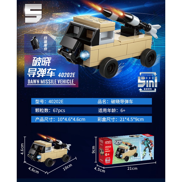 Mô Hình Đồ Chơi Lắp Ráp Năm Trong Một Cho Bé Trai 40202