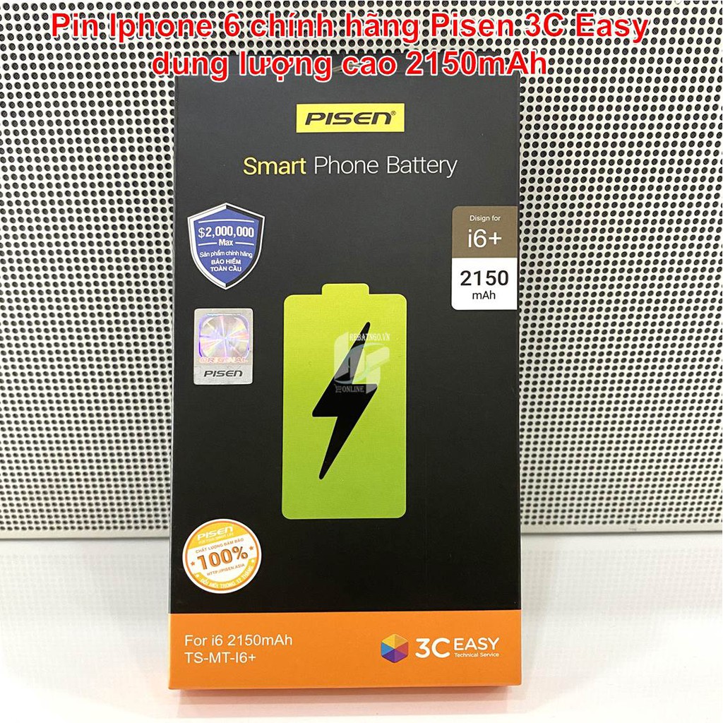 Pin Iphone 6 chính hãng Pisen 3C Easy dung lượng chuẩn - cao và dragon 1810 - 2330mAh