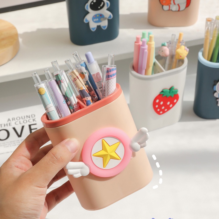 Ống Đựng Bút Cắm Bút Để Bàn Hai Ngăn