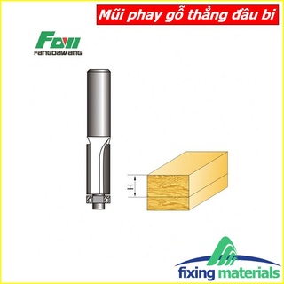 Mũi phay gỗ thẳng đầu bi cốt 6 ly, 12 ly (mũi router, dao phay gỗ, mũi soi gỗ)