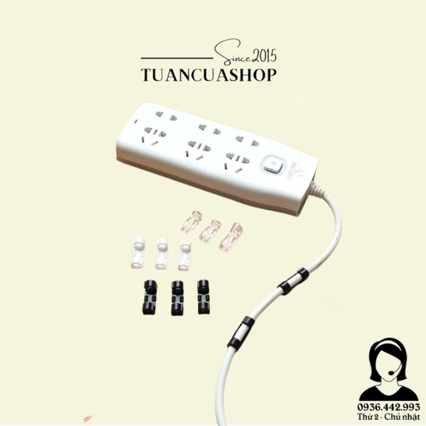 Bộ 20 Nẹp Dán Tường Cố Định Dây Điện Chống Rối - Kẹp Giữ Dây Cáp Sạc