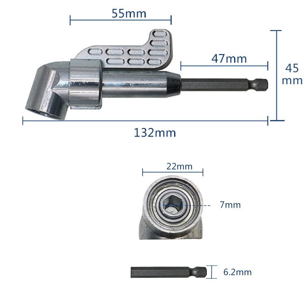 Đầu mũi khoan góc vuông  chuôi lục giác - Đầu chuyển hướng khoan 105 độ , dụng cụ bắt vít