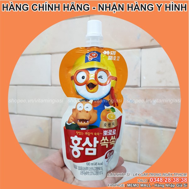 Nước Hồng Sâm Trái Cây Paldo Pororo Hàn Quốc cho trẻ em