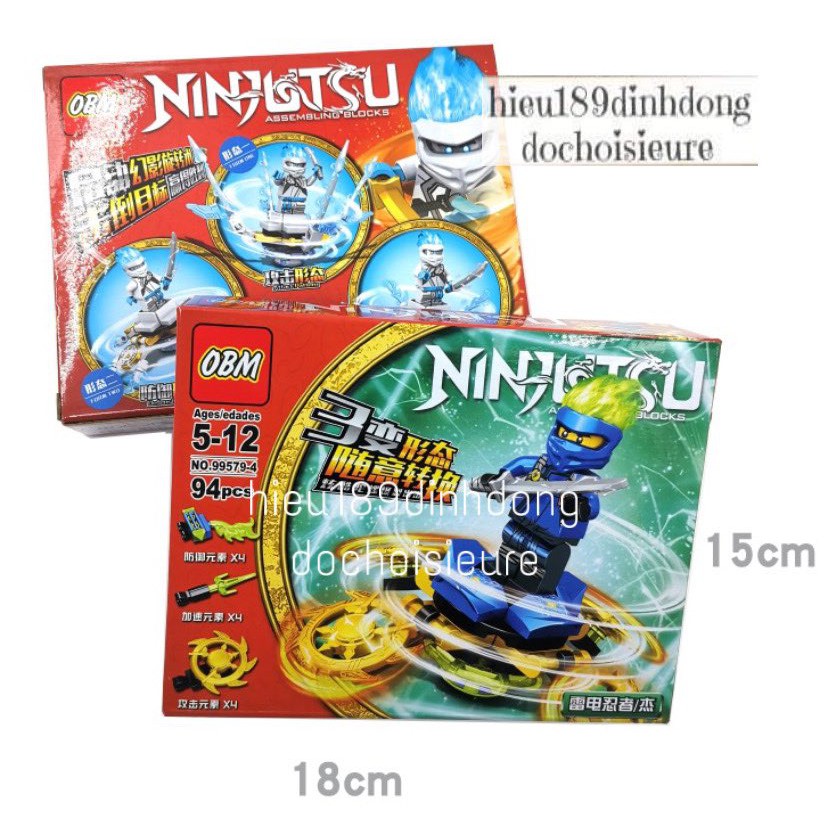 Lắp ráp xếp hình not Lego ninjago 99579 : 4 nhân vật ninja lốc xoáy