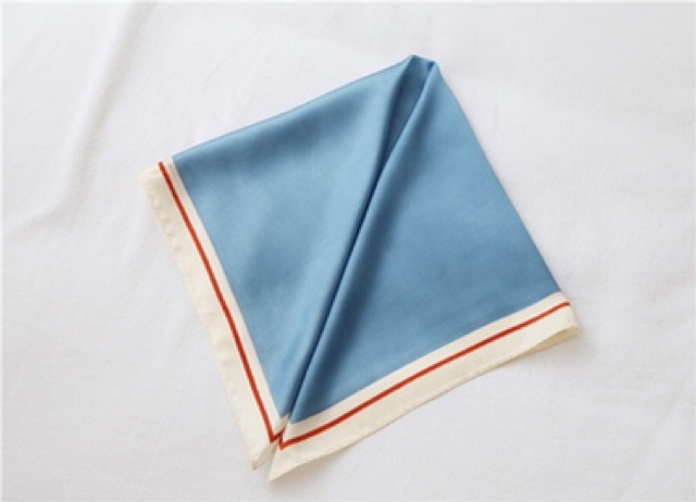 Khăn turban lụa vuông màu trơn lụa mini 53x53cm - Maben