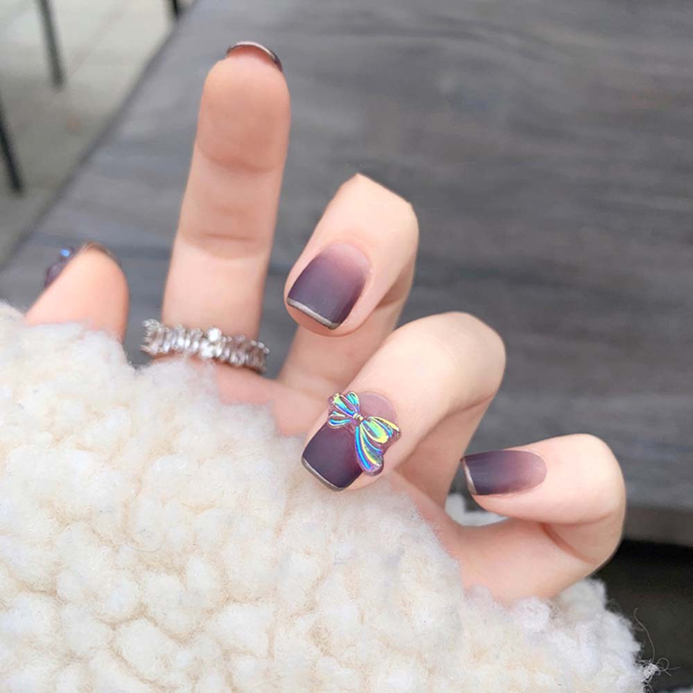 [Hàng mới về] Nơ 3d trong suốt lấp lánh trang trí nghệ thuật cho móng tay