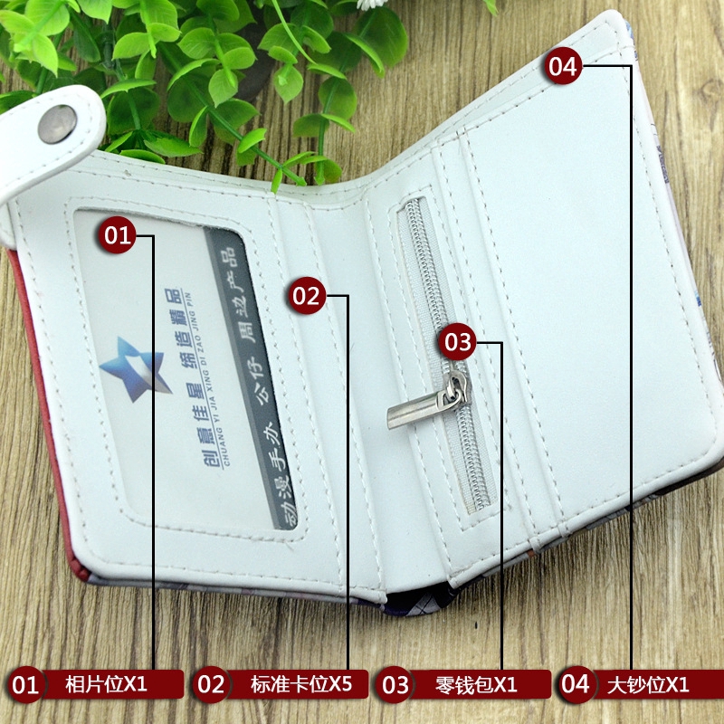 Ví Da Ngắn In Họa Tiết Anime Xinh Xắn | BigBuy360 - bigbuy360.vn