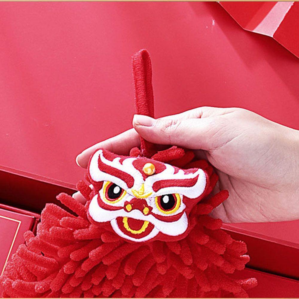 Khăn Tay Họa Tiết Sư Tử Năm Mới Phong Cách Trung Hoa