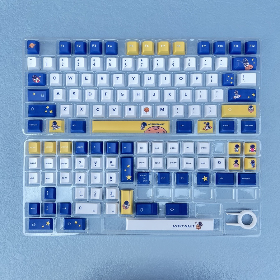 Astronaut Keycap Cherry Hồ sơ Người vũ trụ Anime PBT Thuốc nhuộm Phụ Bàn phím cơ học Keycaps