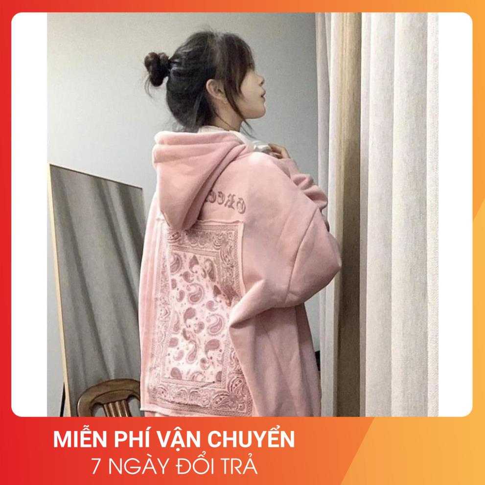 Áo Hoodie Hồng Bandana 24APRIL Nữ [FREESHIP] 🌸 Sweater thổ cẩm form rộng tay bồng, kiểu dáng vintage cá tính Ulzzang 🌸 | BigBuy360 - bigbuy360.vn