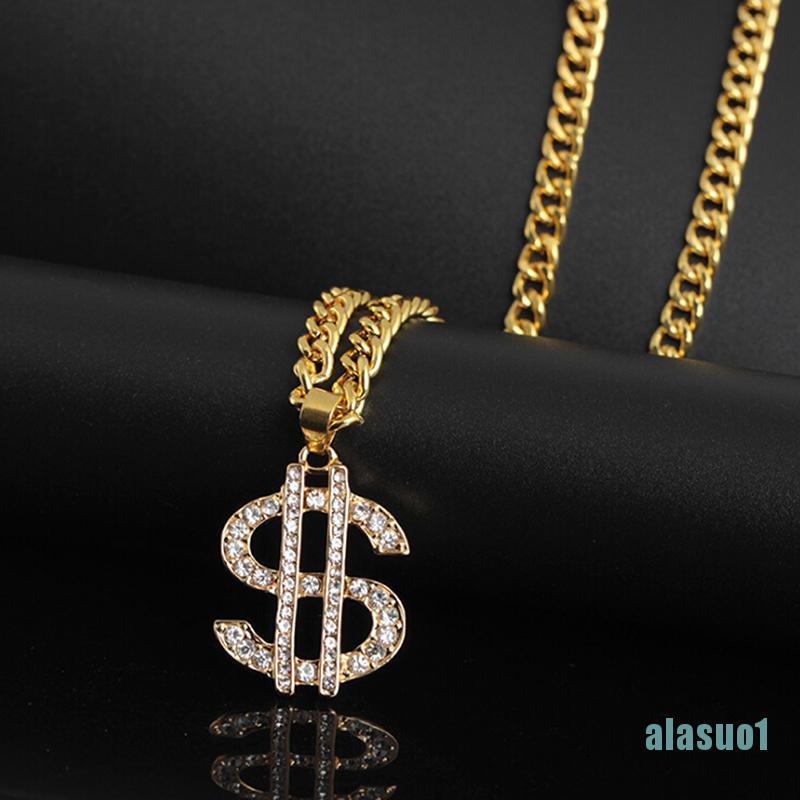 1 Vòng cổ Mạ Vàng Đính Đá Phong Cách Hip Hop