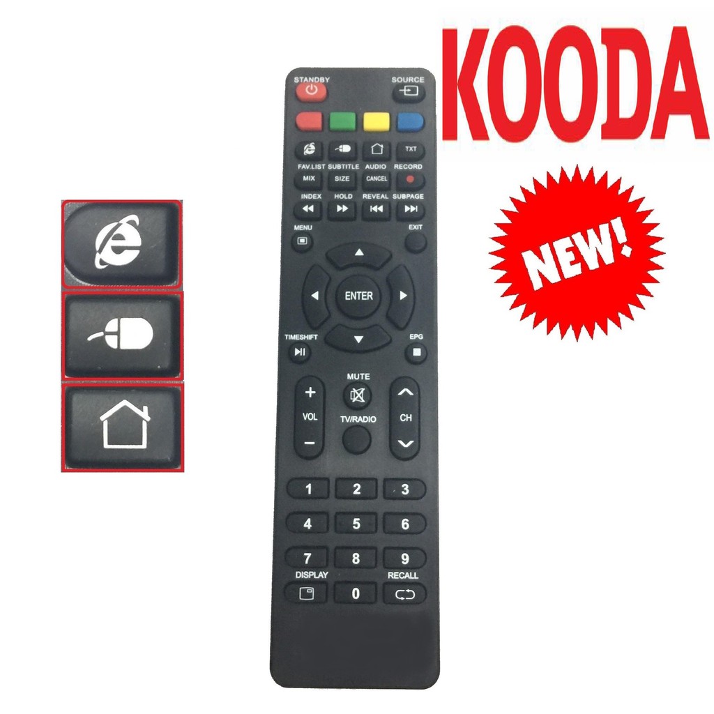Remote điều khiển tivi KOODA smart mẫu 2