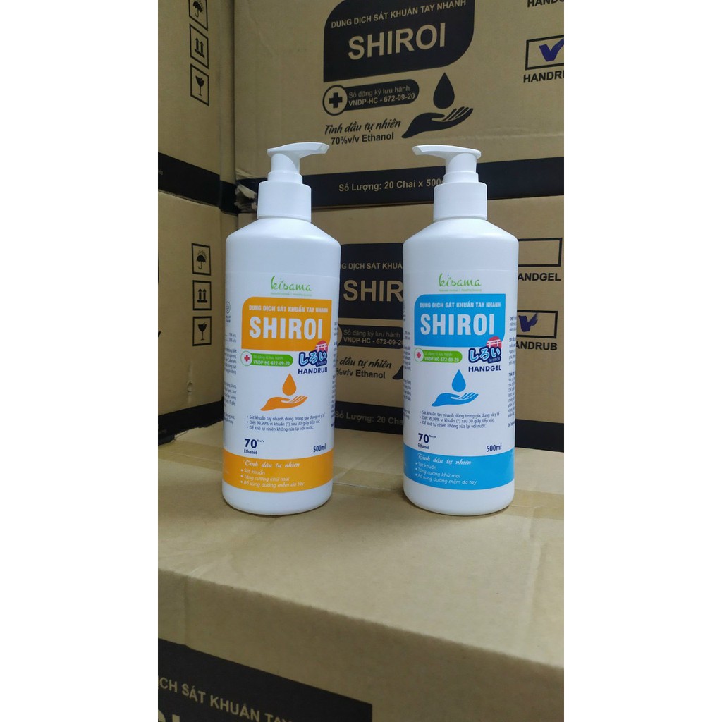 Nước rửa tay khô Shiroi 500ml, sát khuẩn tay, Xịt Khử Khuẩn Tay Nhanh, xuất xứ Việt Nam, phòng ngừa dịch bệnh | BigBuy360 - bigbuy360.vn