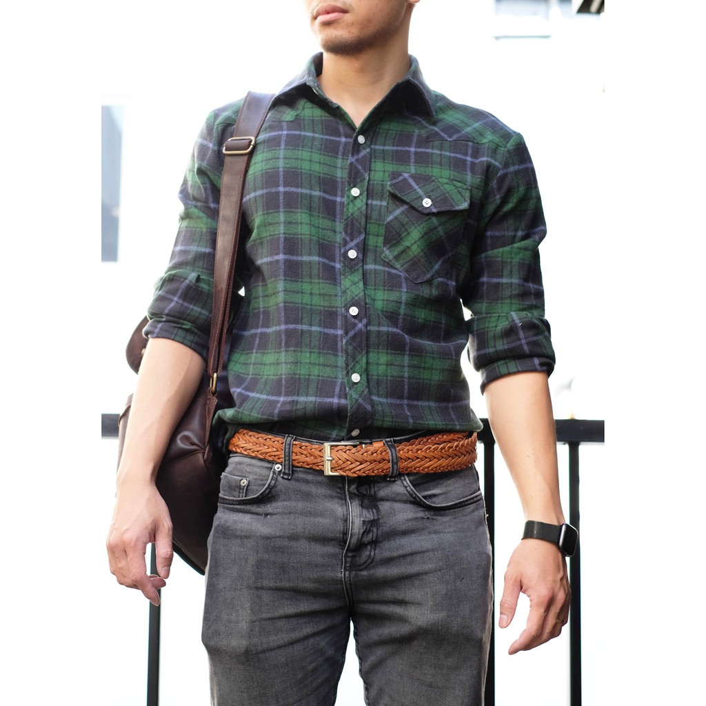 Áo sơ mi dạ kẻ cotton cực chất đường may tỉ mỉ tinh tế thiết kế hiện đại trẻ trung
