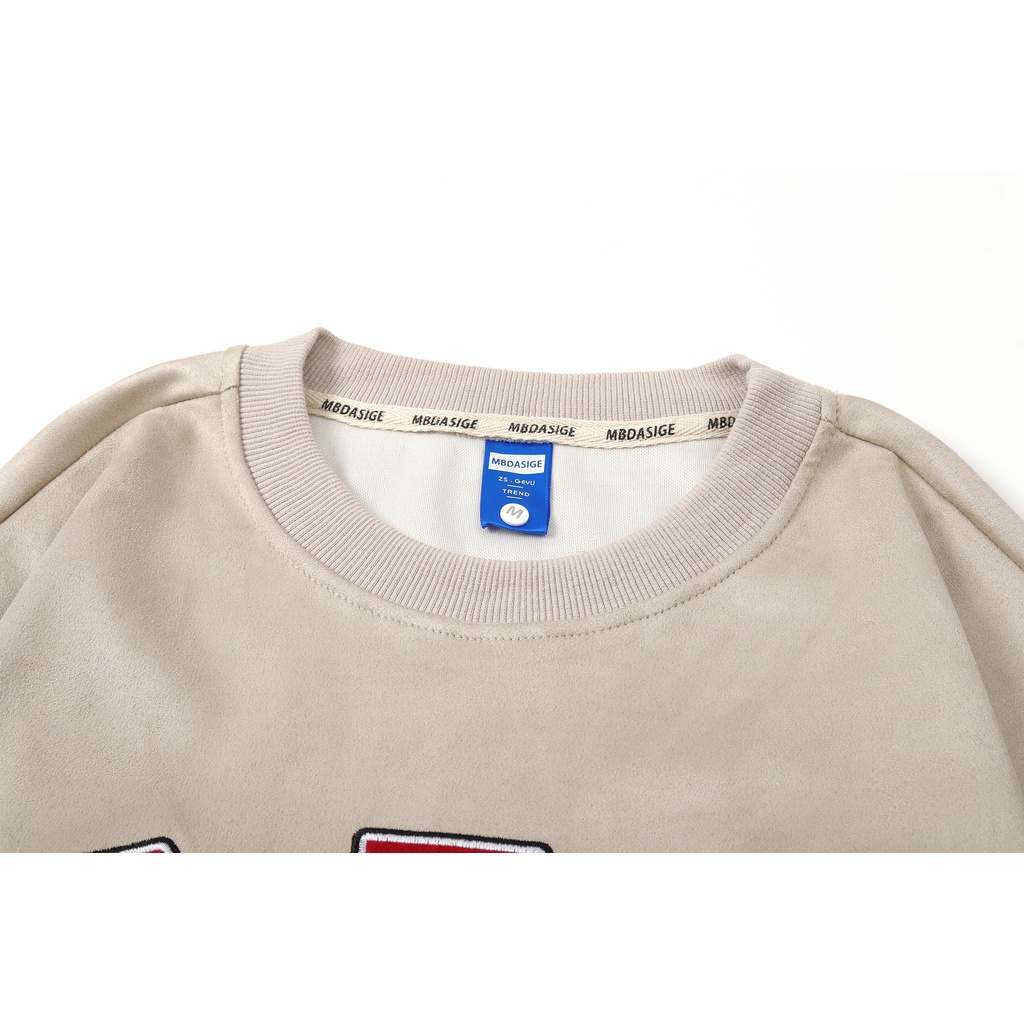 HÀNG CÓ SẴN - Áo sweater retro da lộn - cổ tròn - unisex cho cả nam và nữ - Hàng Trung chuẩn - The Mei