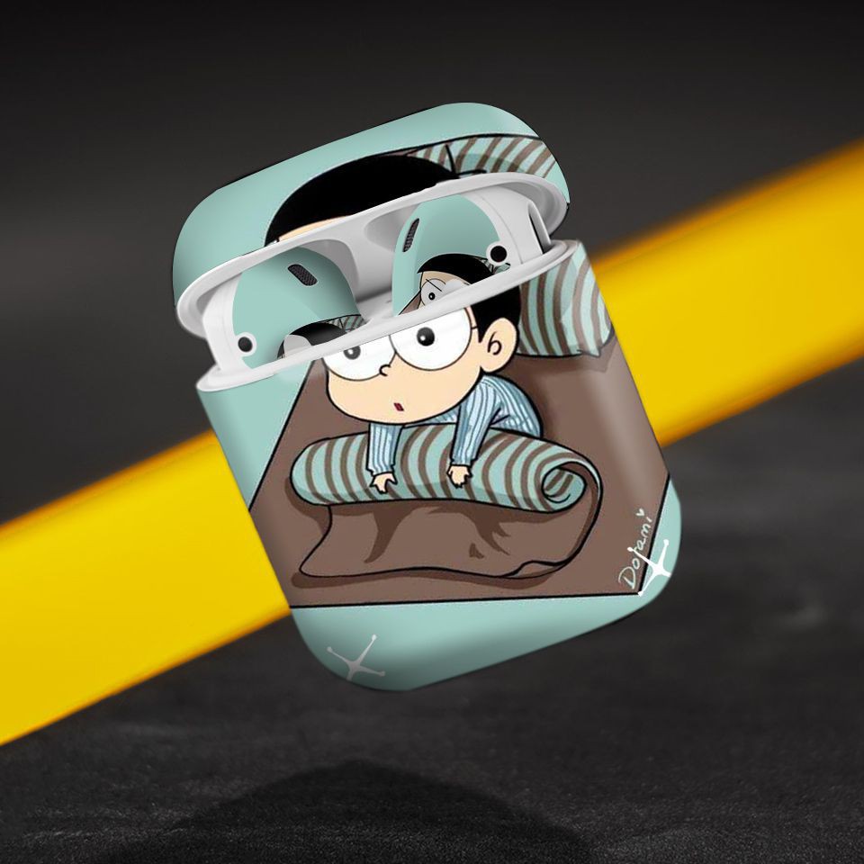 Miếng dán skin cho AirPods in hình thiết kế - Nobita [AirPods 1 / 2 / pro]