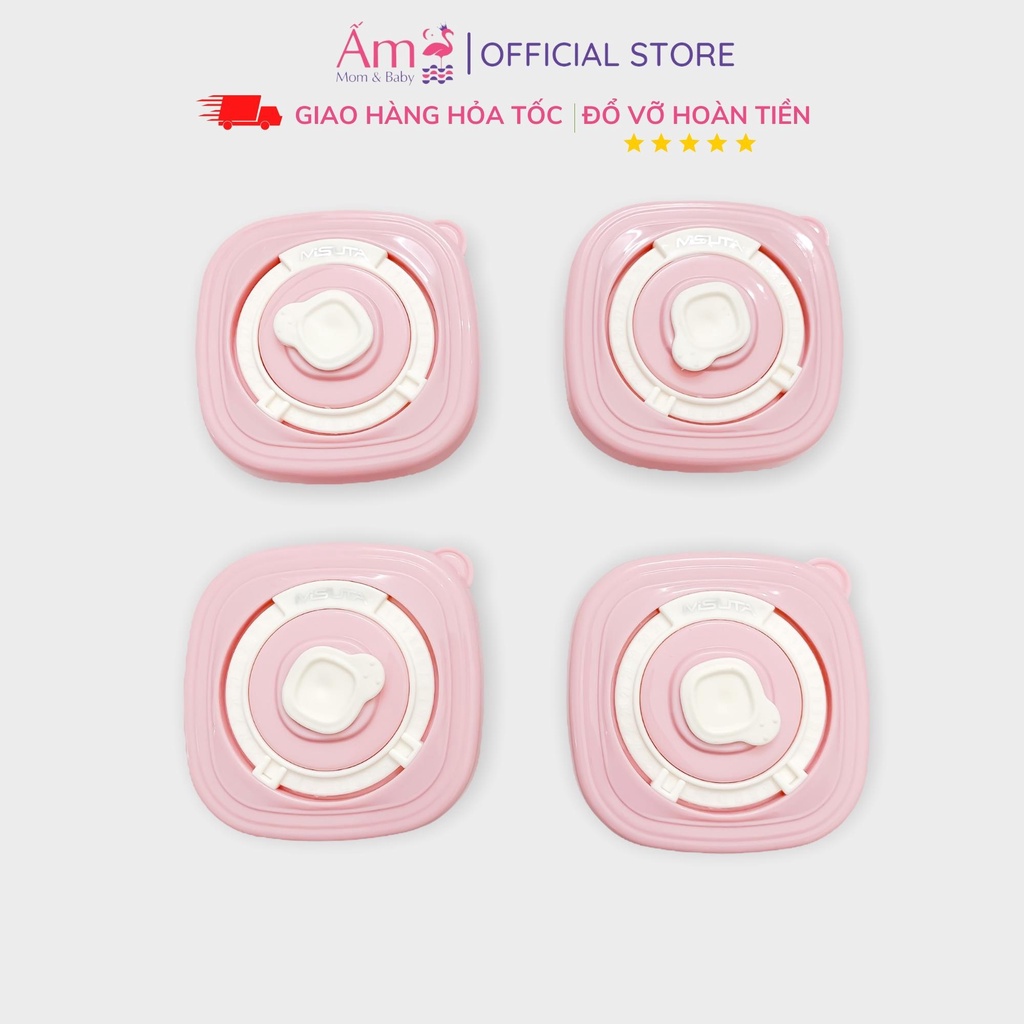 Hộp Trữ Đông Thức Ăn Misuta Cho Bé Ấm Baby Khay Để Đồ Bảo Quản Lạnh Ấm Gift Decor