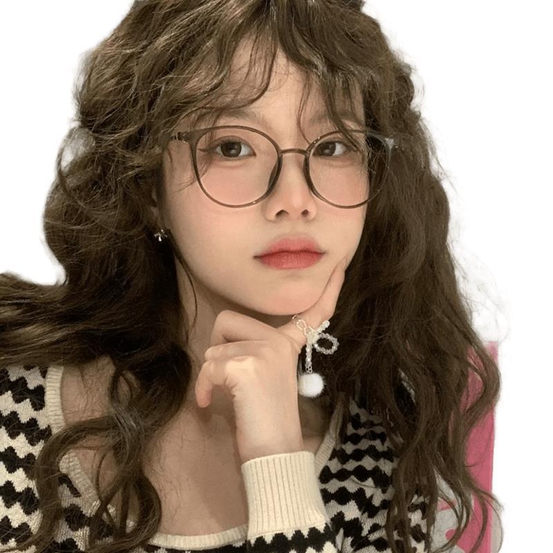 Mắt Kính Gọng Tròn Chống Ánh Sáng Xanh TR90 Thời Trang