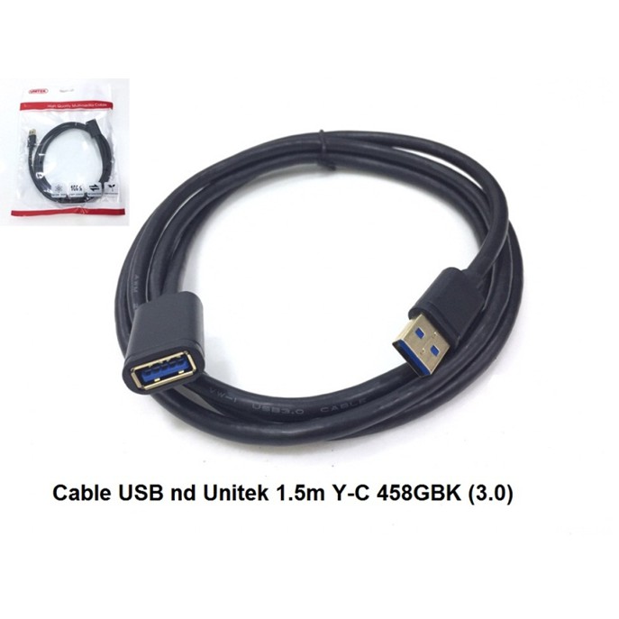 cÁP usb NỐI DÀI 3.0 UNITEK 0.5M YC 456 GBK , 1.5M YC 458 GBK