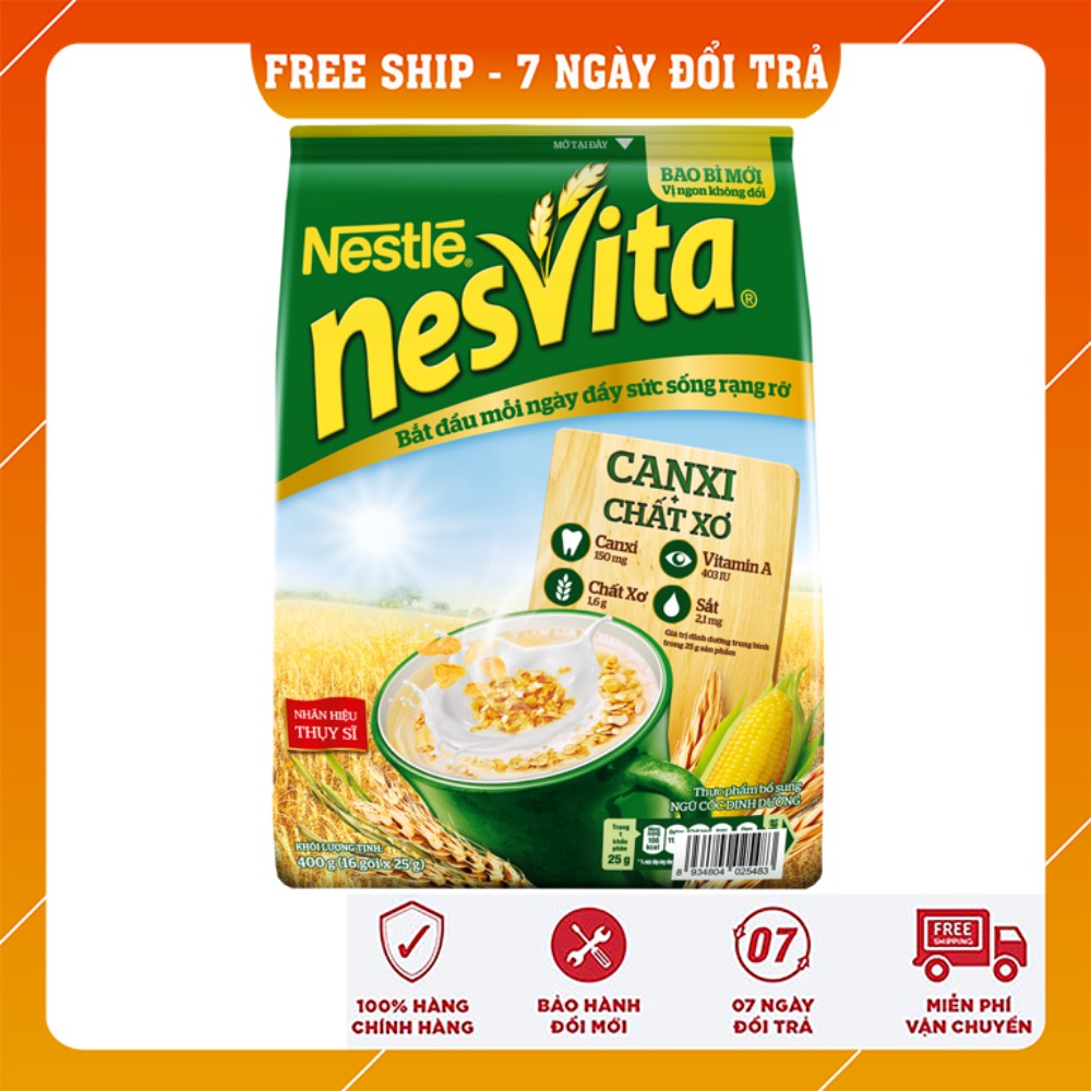 Ngũ cốc dinh dưỡng Nestle NESVITA ít đường và có đường 400g