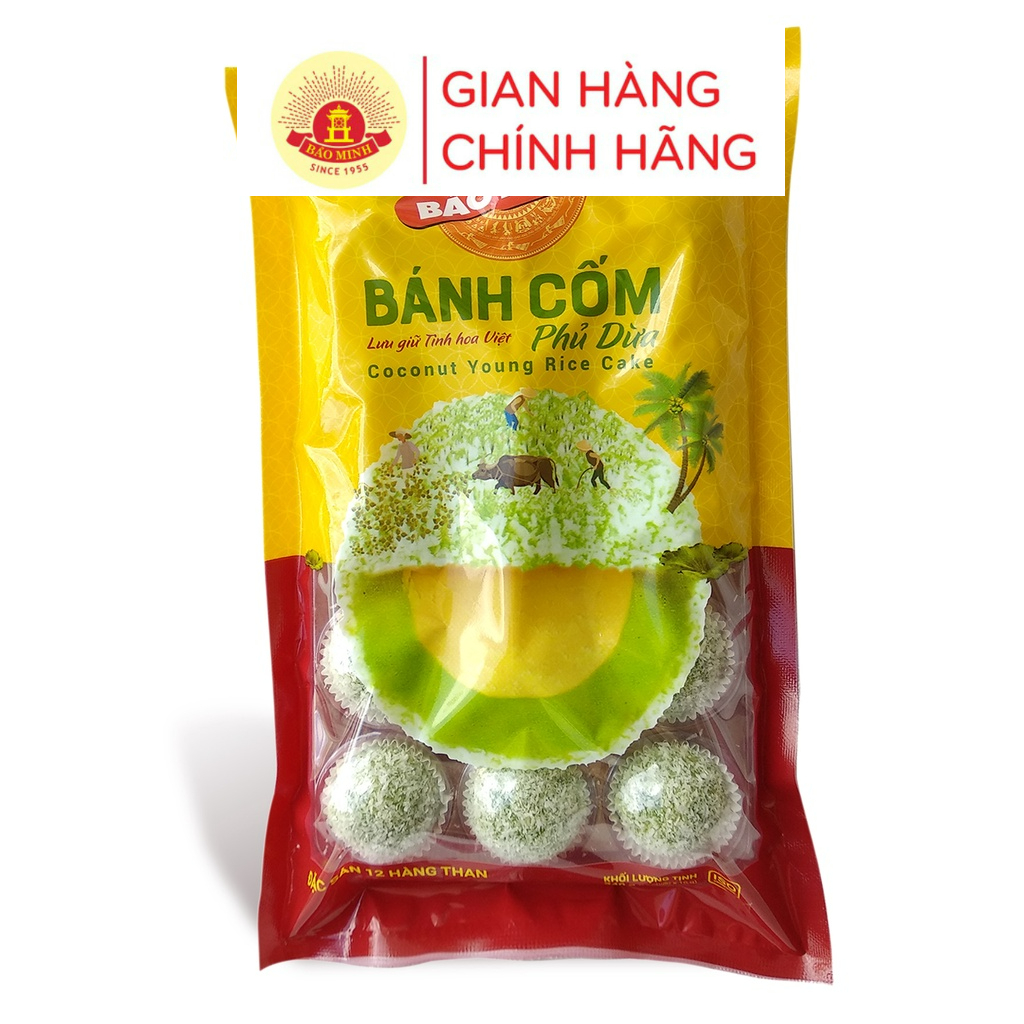 Bánh Cốm phủ Dừa Đặc Biệt Bảo Minh 240g
