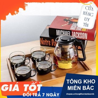 BỘ BÌNH LỌC TRÀ THỦY TINH CHỊU NHIỆT 4 CỐC