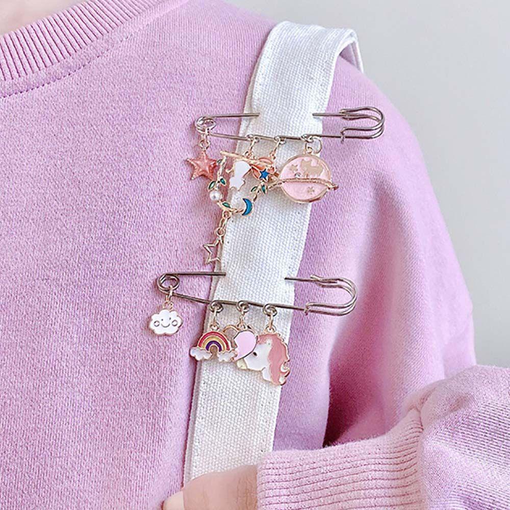 Ghim Cài Thắt Lưng Cố Định Quần Áo Chống Chói Dễ Thương Có Thể Điều Chỉnh Dành Cho Bạn Nữ