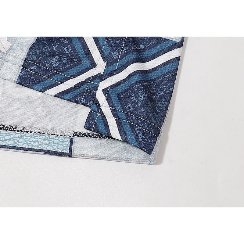 D &amp; Hoặc Áo Sơ Mi In Họa Tiết Kim Cương Khung Ảnh Thấp Thời Trang Mùa Hè Giản Dị