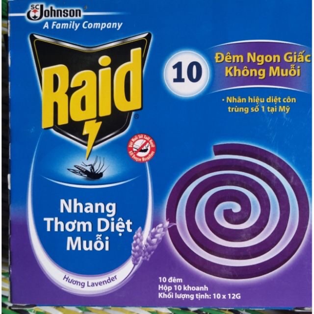 NHANG THƠM DIỆT MUỖI RAID