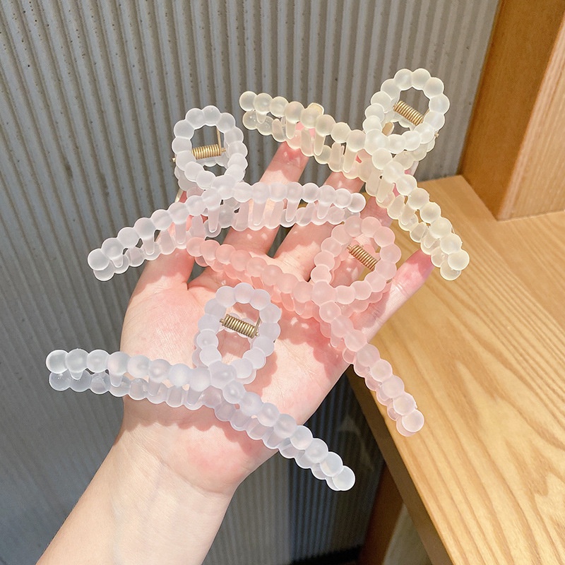 Kẹp Tóc Trong Suốt Cỡ Lớn Nhiều Màu Tùy Chọn Phong Cách Hàn Quốc