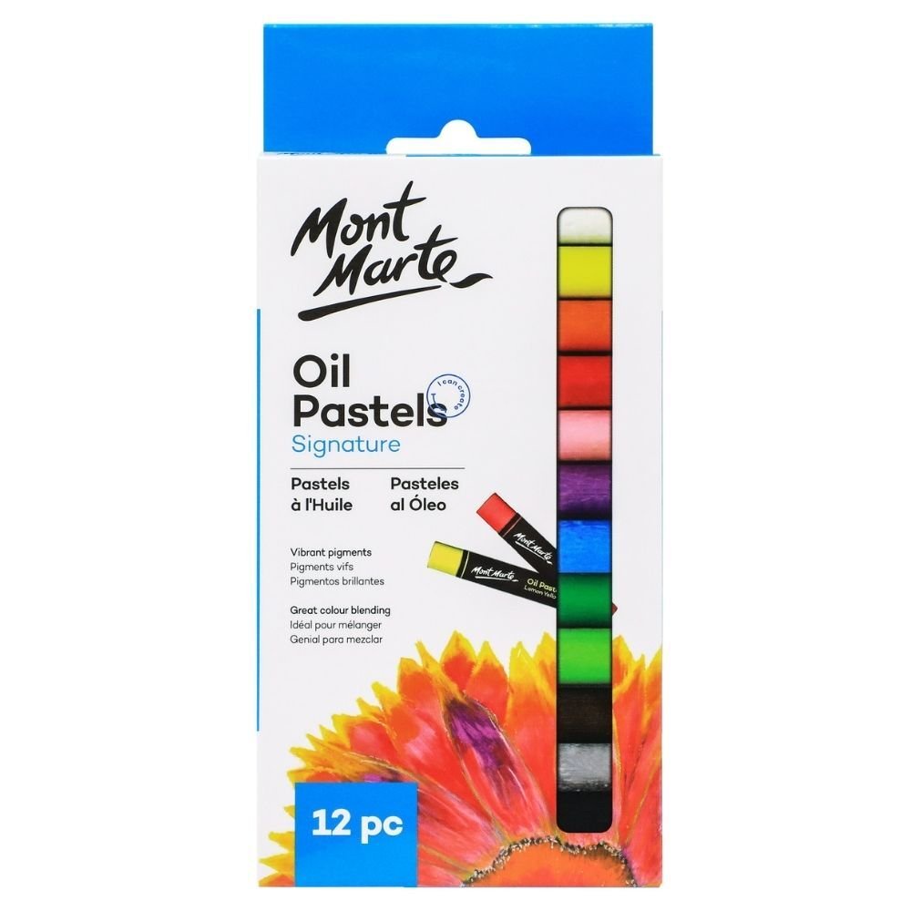 Màu Sáp Dầu Cao Cấp MONT MARTE 12/24 Màu Oil Pastel Siêu Mềm Mịn