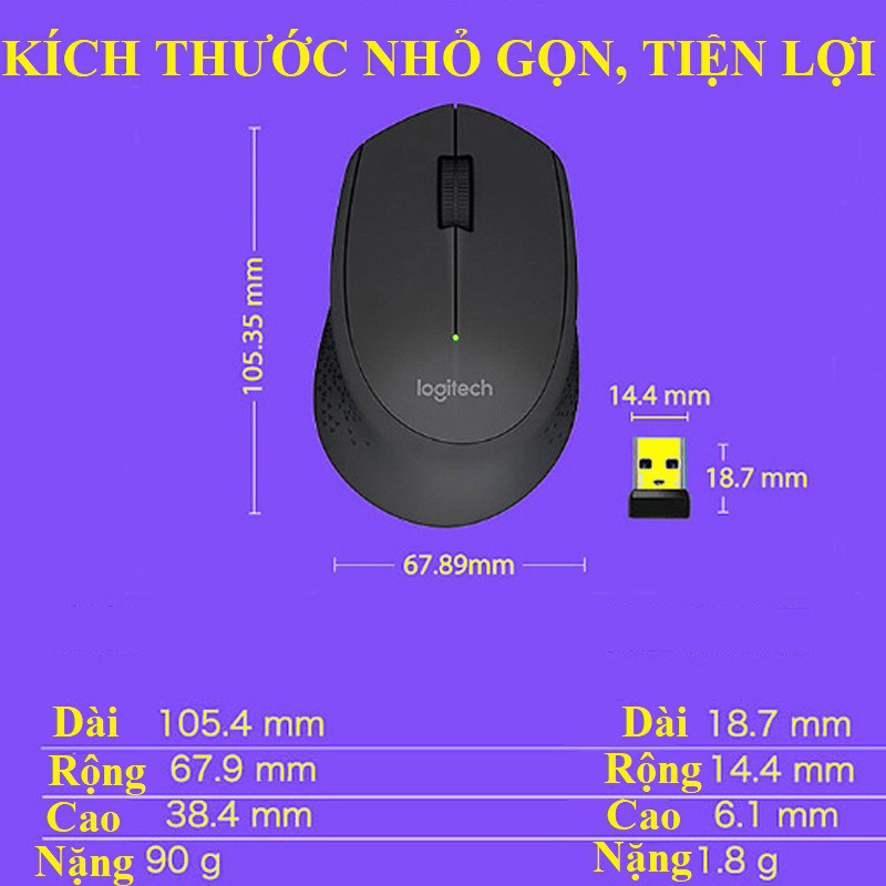 Chuột không dây Logitech M330 Silent Plus - Không có tiếng click khi sử dụng, Chuột công thái học [LJM300] | BigBuy360 - bigbuy360.vn