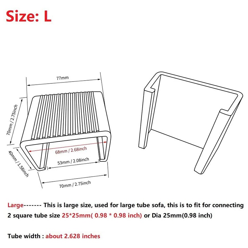 Set 10 Kẹp Nối Ghế Sofa / Đồ Nội Thất Bằng Mây Đan Tiện Dụng