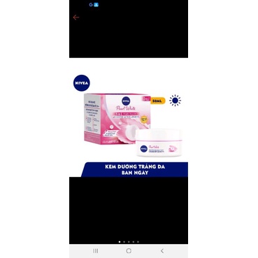 Kem dưỡng trắng da và se khít lỗ chân lông Nivea Ban ngày và Ban Đêm 50ml