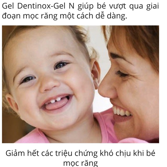 Dentinox Gel N - Gel bôi điều trị viêm lợi, nhiệt miệng, giảm đau khi bé mọc răng